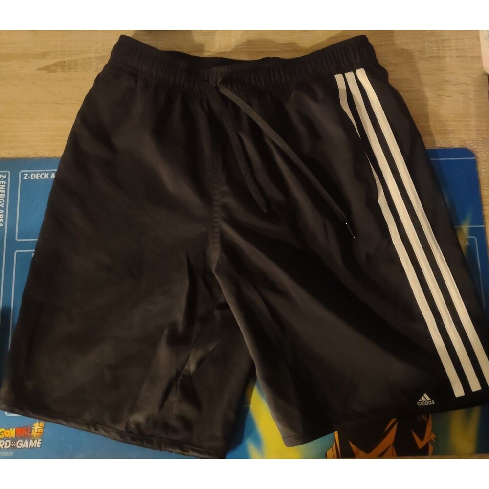 adidas 3-Stripes Swim Shorts Men's Size Small Black White Stripes